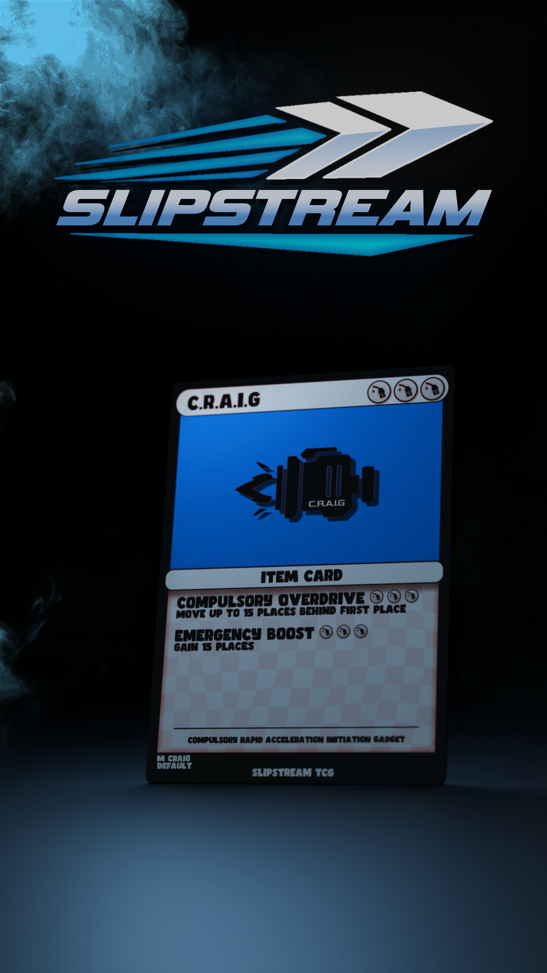 Slipstream logo above a C.R.A.I.G item card render