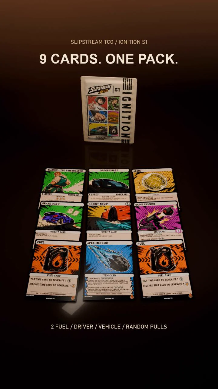 Ignition booster pack with nine colourful cards